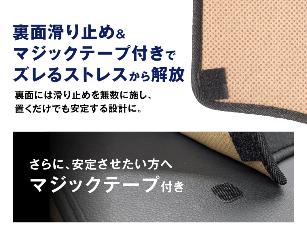 裏面滑り止め&マジックテープ付き