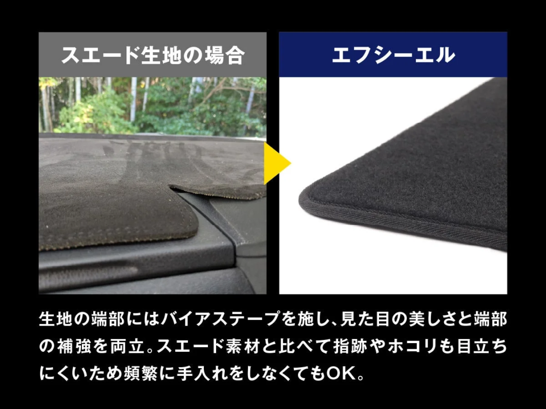 スエード生地の場合 エフシーエル